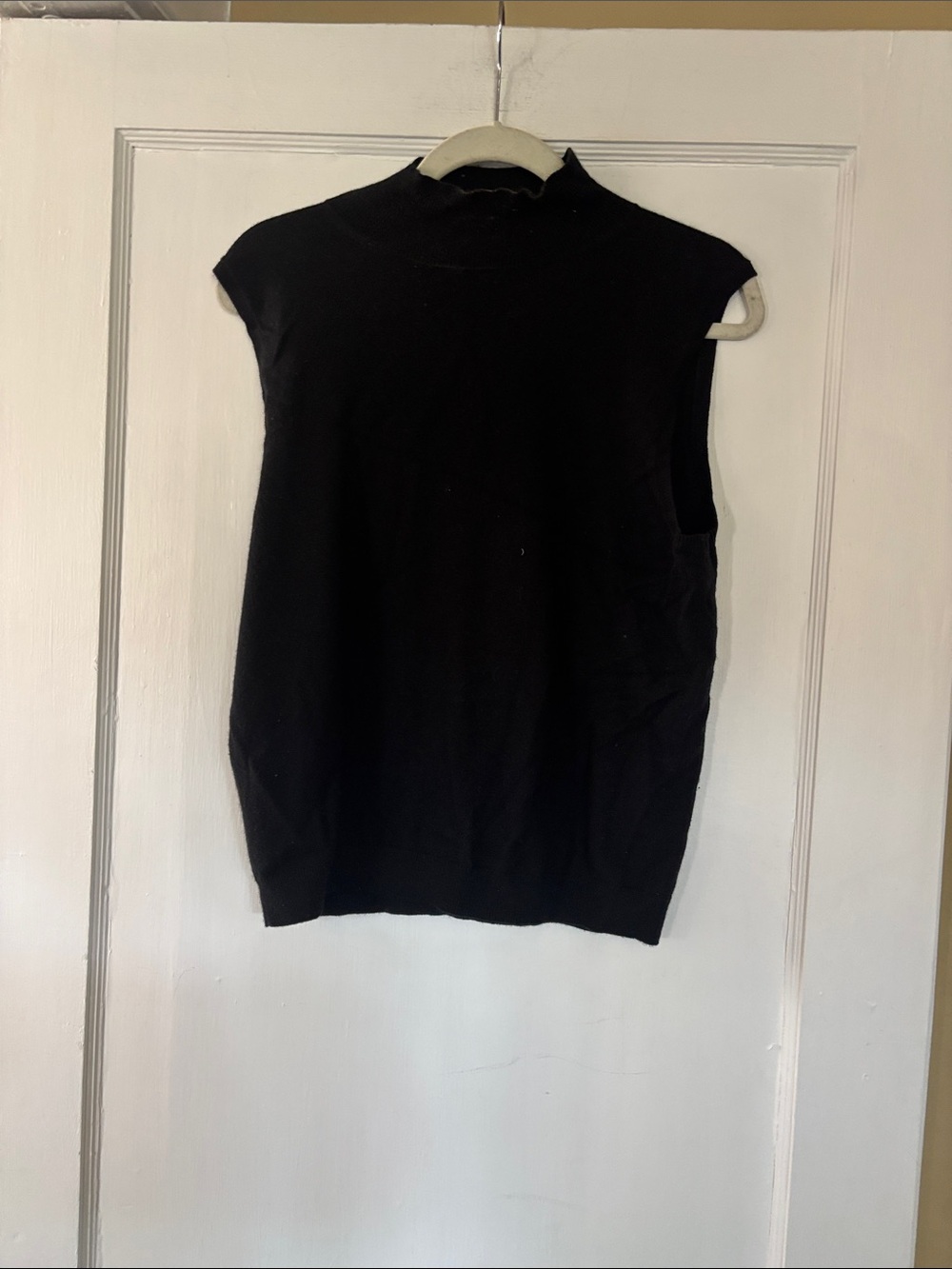 Woman’s Black Sleeveless cashmere Sweater - Classic Mock Neck Neiman Marcus